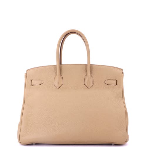 Pre-owned Hermes  Hermes Birkin Handbag Light Togo With Palladium Hardware 35