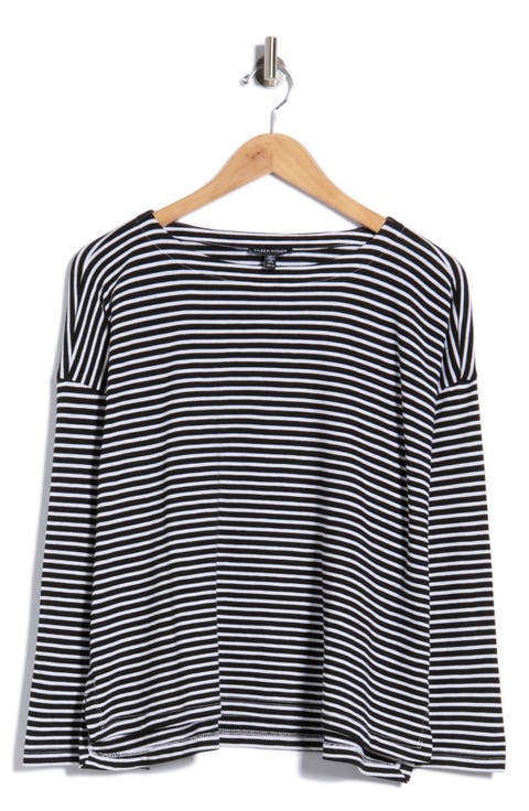 Striped Bateau Neck Tee