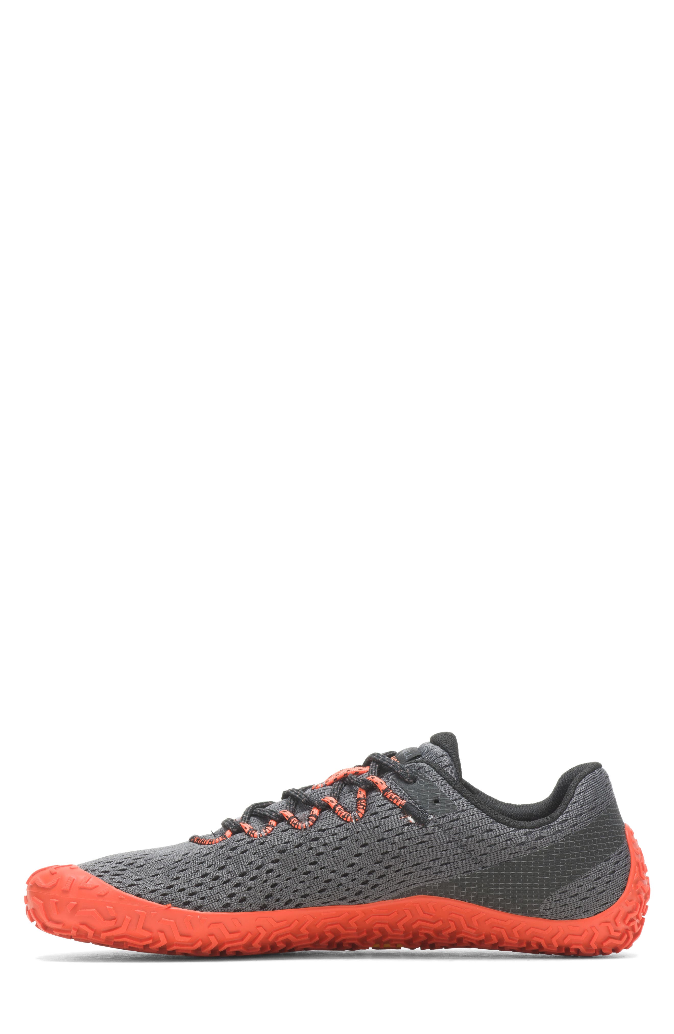 Merrell Vapor Glove 6 Trail Running Shoe, Alternate, color, Granite/ Tangerine
