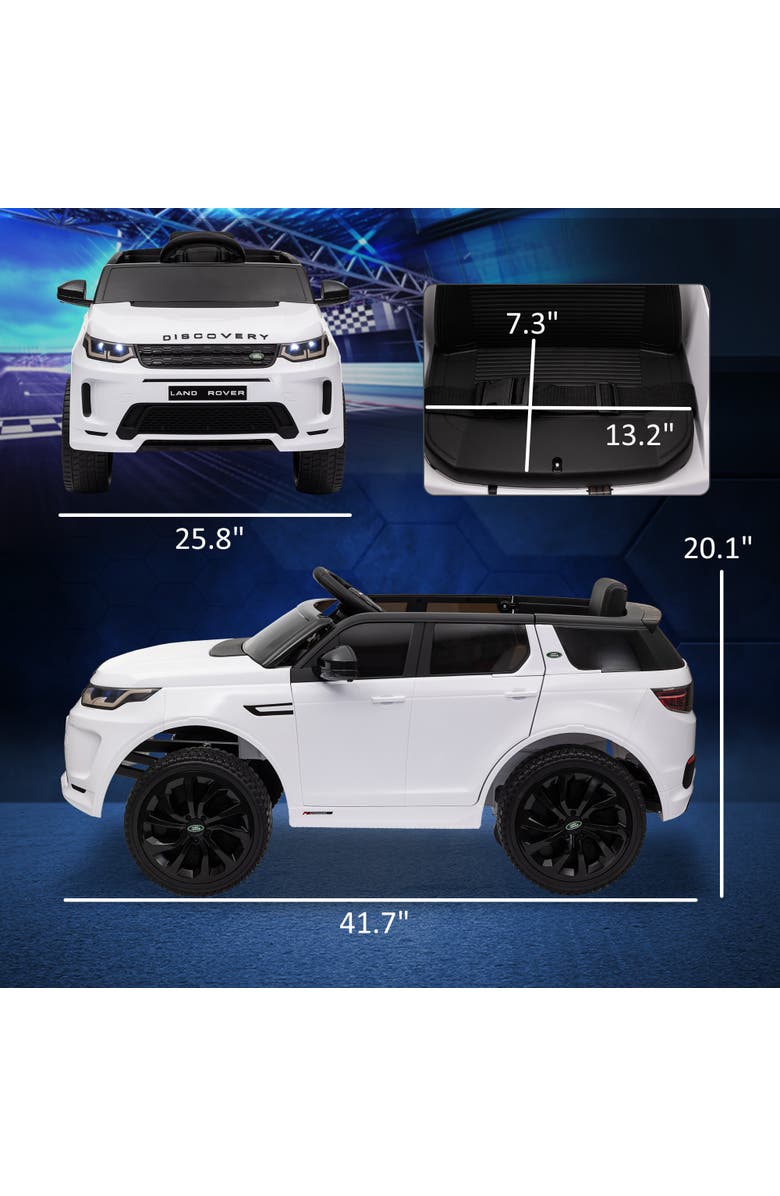 Qaba Land Rover Discovery Sport 12V Kids Ride on Car with Remote Control, Alternate, color, White