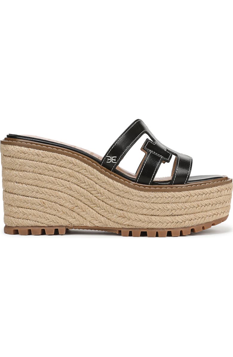 Sam Edelman Laine Platform Wedge Sandal, Alternate, color, Black