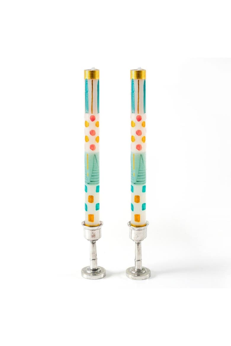 Delight Painted Candles - Set of 2, Main, color, Delight - 9"