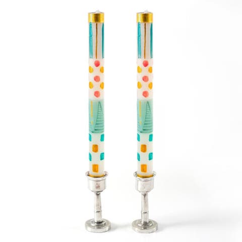Delight Painted Candles - Set of 2
