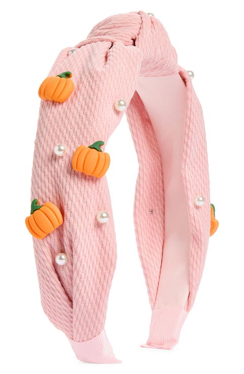 Kids' Pumpkin and Imitation Pearl Knot Top Headband