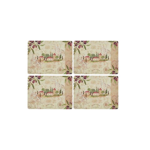 Olive Orchard Set of 4 Cork Back Placemats