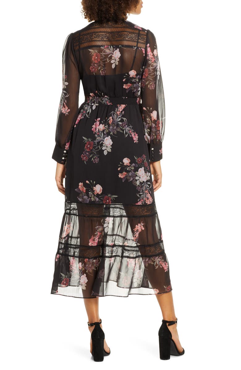 Ever New Pipa Lace & Chiffon Maxi Dress, Alternate, color, 
