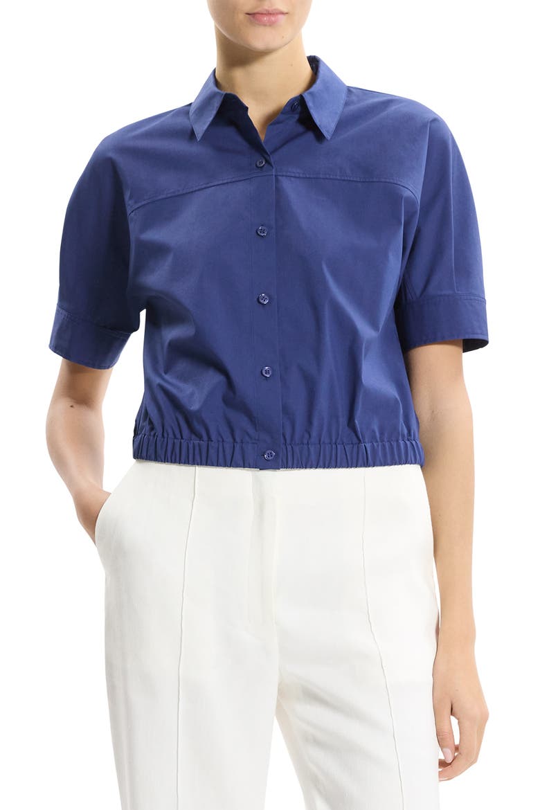 Elastic Waist Shirt, Main, color, SAPPHIRE NAVY - 2QT