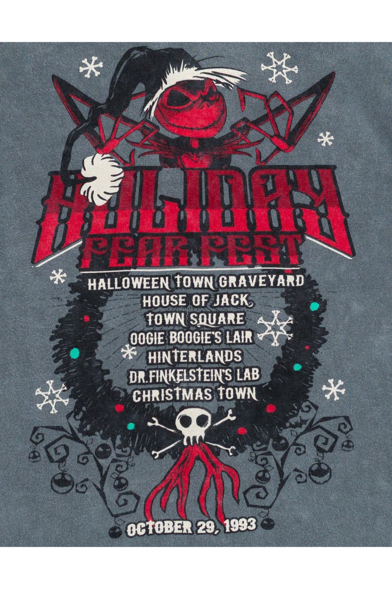 Nightmare Before Christmas Jack Skellington Holiday Short Sleeve T-Shirt, Alternate, color, Mineral Wash Jack