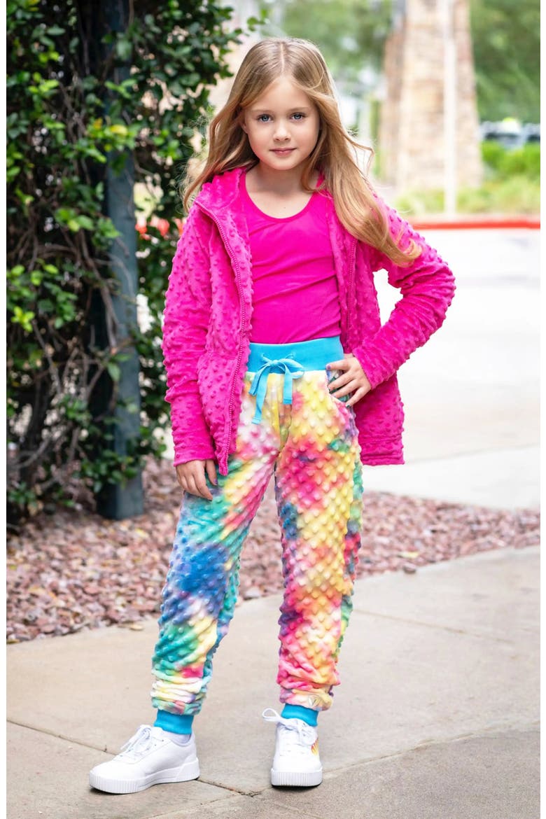 Minky Bubble Jogger Pants - Tie Dye, Alternate, color, Cotton Candy Tie Dye
