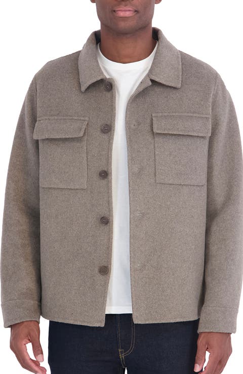 Wool Blend Shirt Jacket