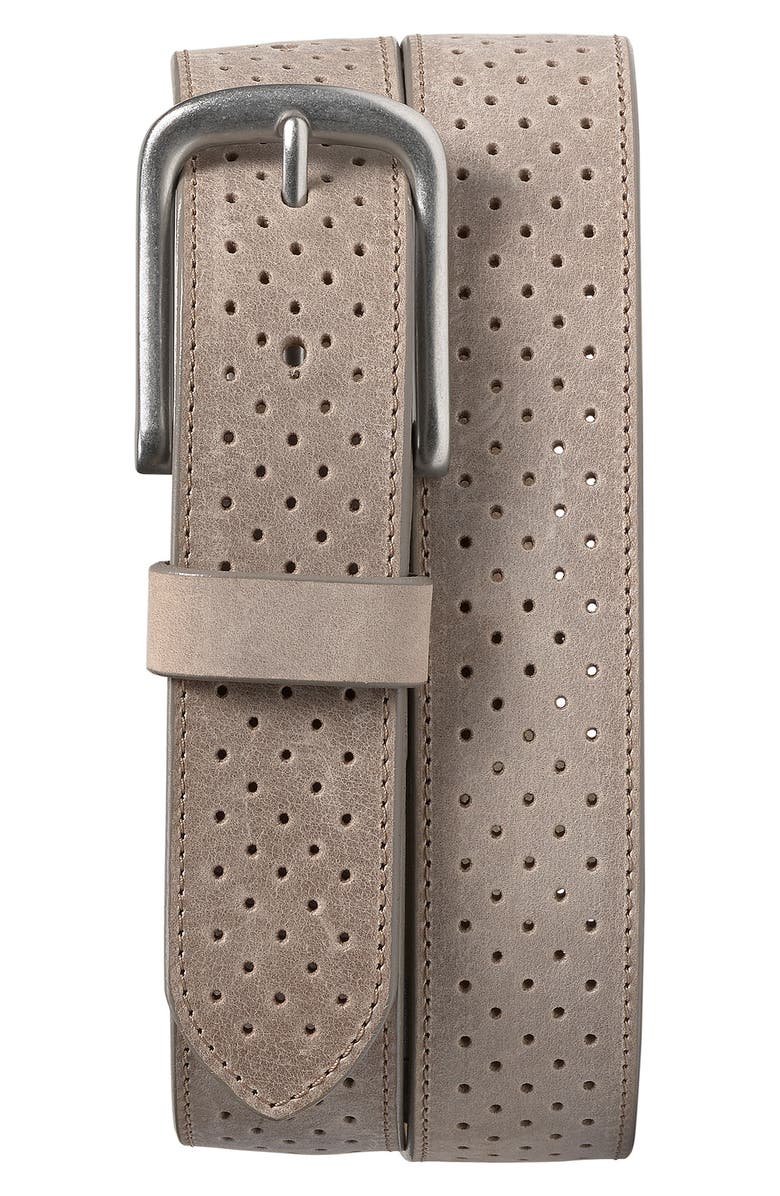 Trask Denton Perforated Leather Belt, Main, color,