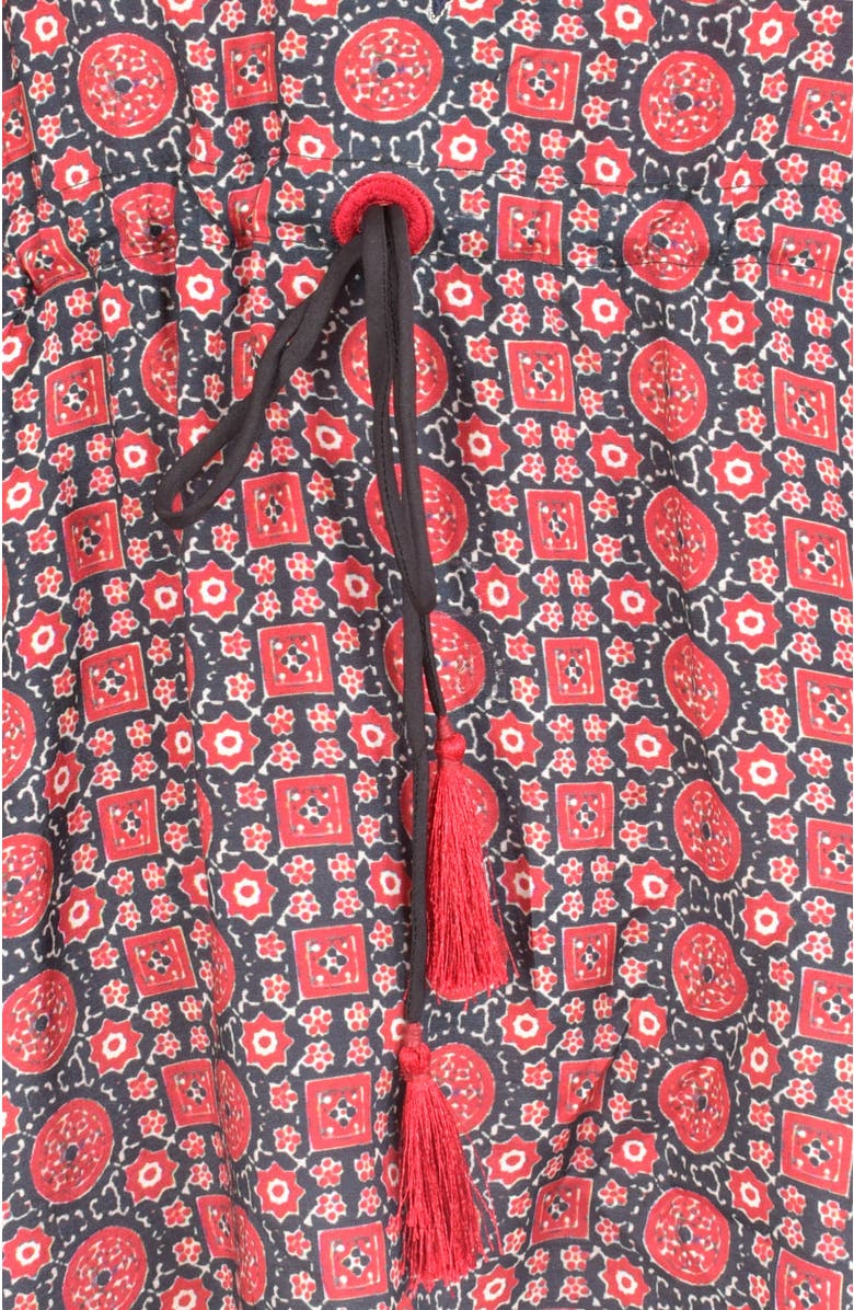 RAAS Yana Embroidered Ajrakh Kaftan Top, Alternate, color, Maroon