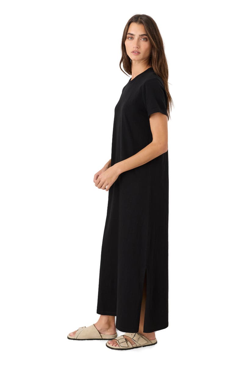 Pact Organic Cotton Soft-Slub Essential Easy Tee Maxi Dress, Alternate, color, Black