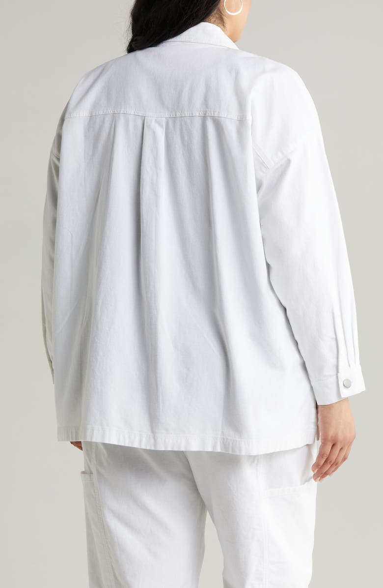 Eileen Fisher Boxy Stretch Organic Cotton & Hemp Shirt Jacket, Alternate, color, 
