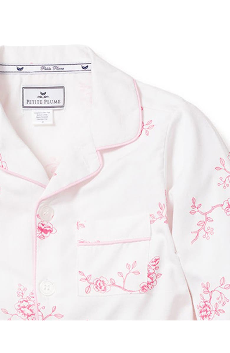 Petite Plume Kids' English Rose Pajamas, Alternate, color, White