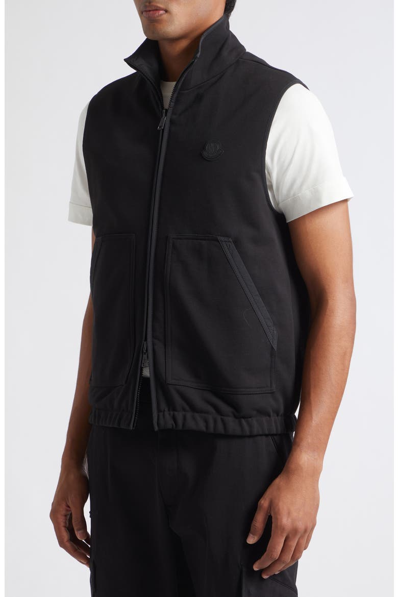 Reversible Zip Vest, Alternate, color, BLACK