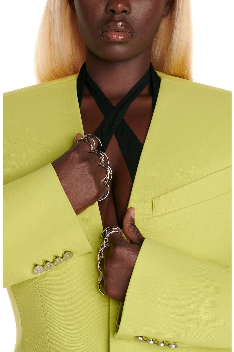 Oversize Wool Twill Jacket, Alternate, color, LIME GREEN