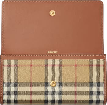 Burberry Halton Check Continental Wallet | Nordstrom