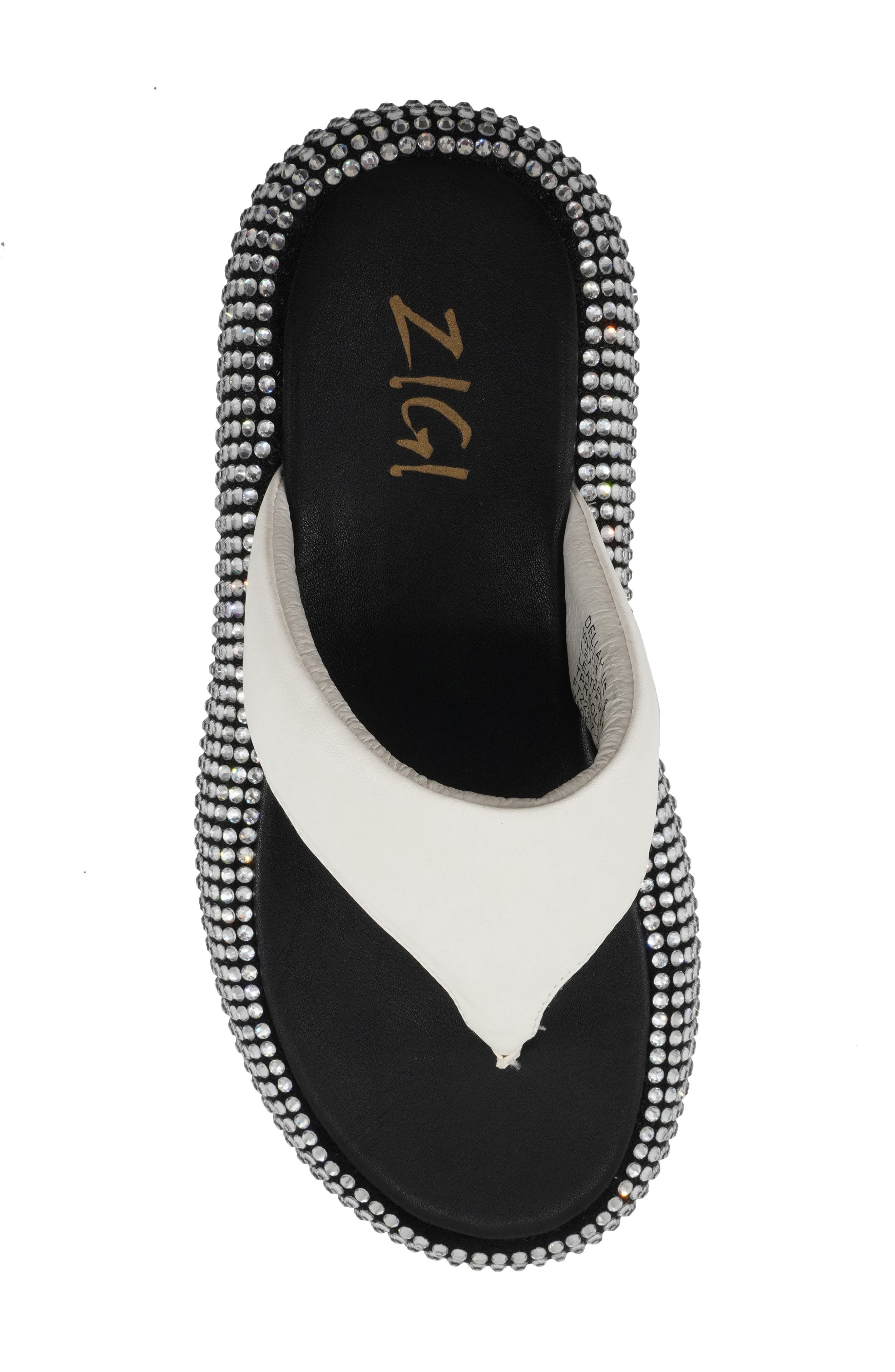 ZIGI Dellah Platform Flip Flop, Alternate, color, White Leather