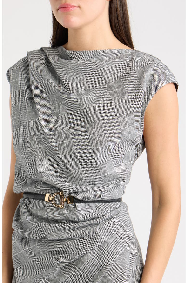 Taylor Belted Midi Dress, Alternate, color, GREY
