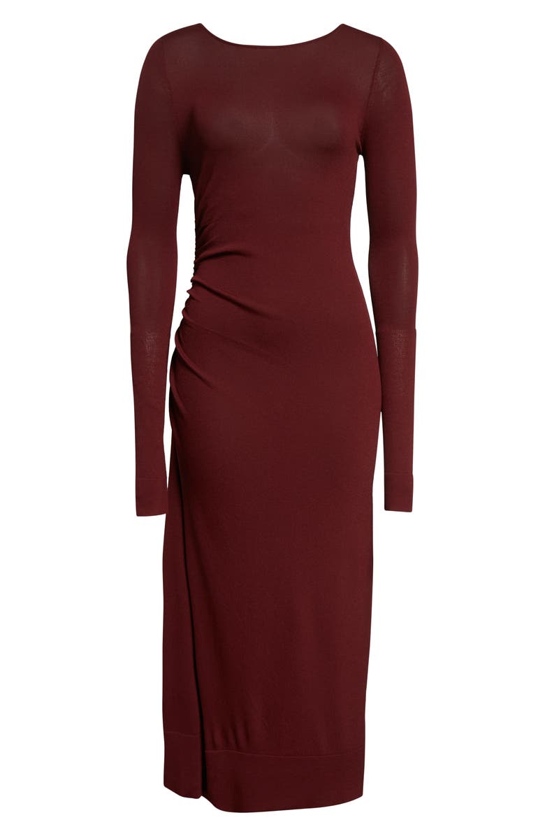 Altuzarra Robb Long Sleeve Knit Body-Con Dress, Alternate, color, Grenache