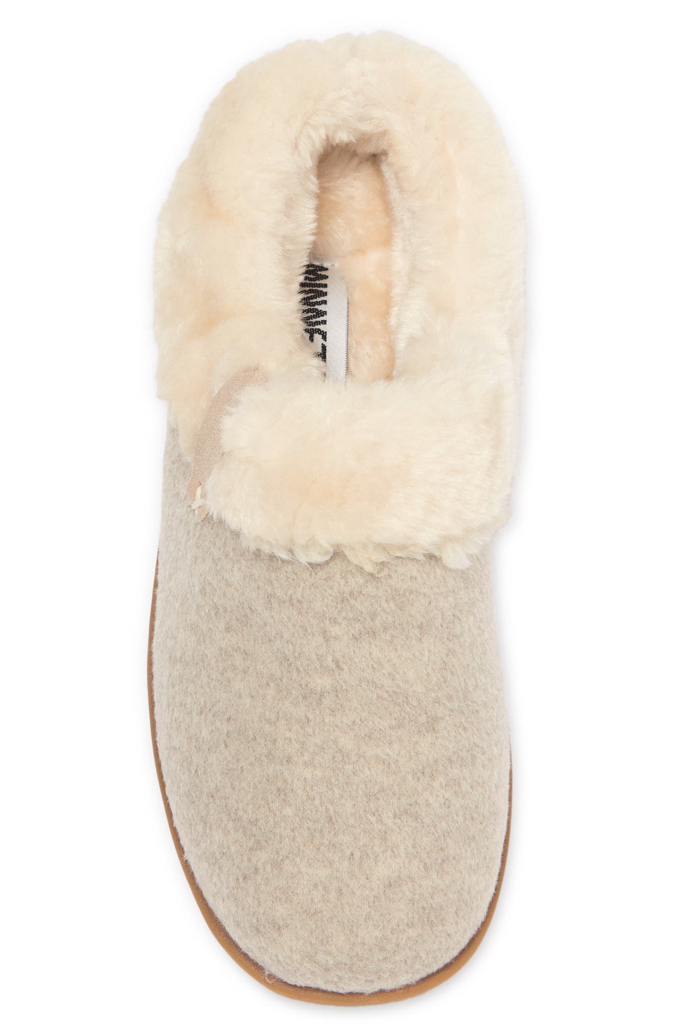Minnetonka Sweater Knit Faux Fur Lined Mule, Alternate, color, 