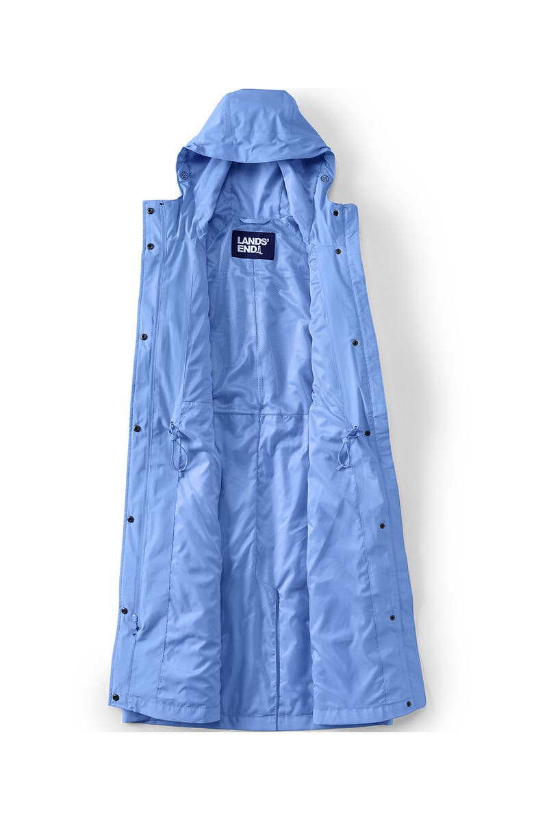 Lands' End Squall Packable Long Raincoat, Alternate, color, Light Periwinkle