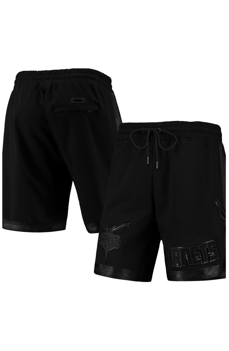 PRO STANDARD Men's Pro Standard Charlotte Hornets Triple Black Gloss Shorts, Main, color, Black