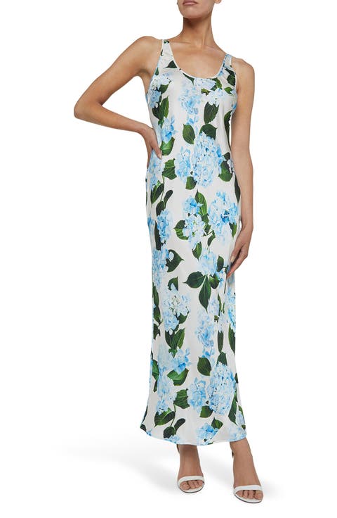 Akiya Floral Satin Maxi Dress