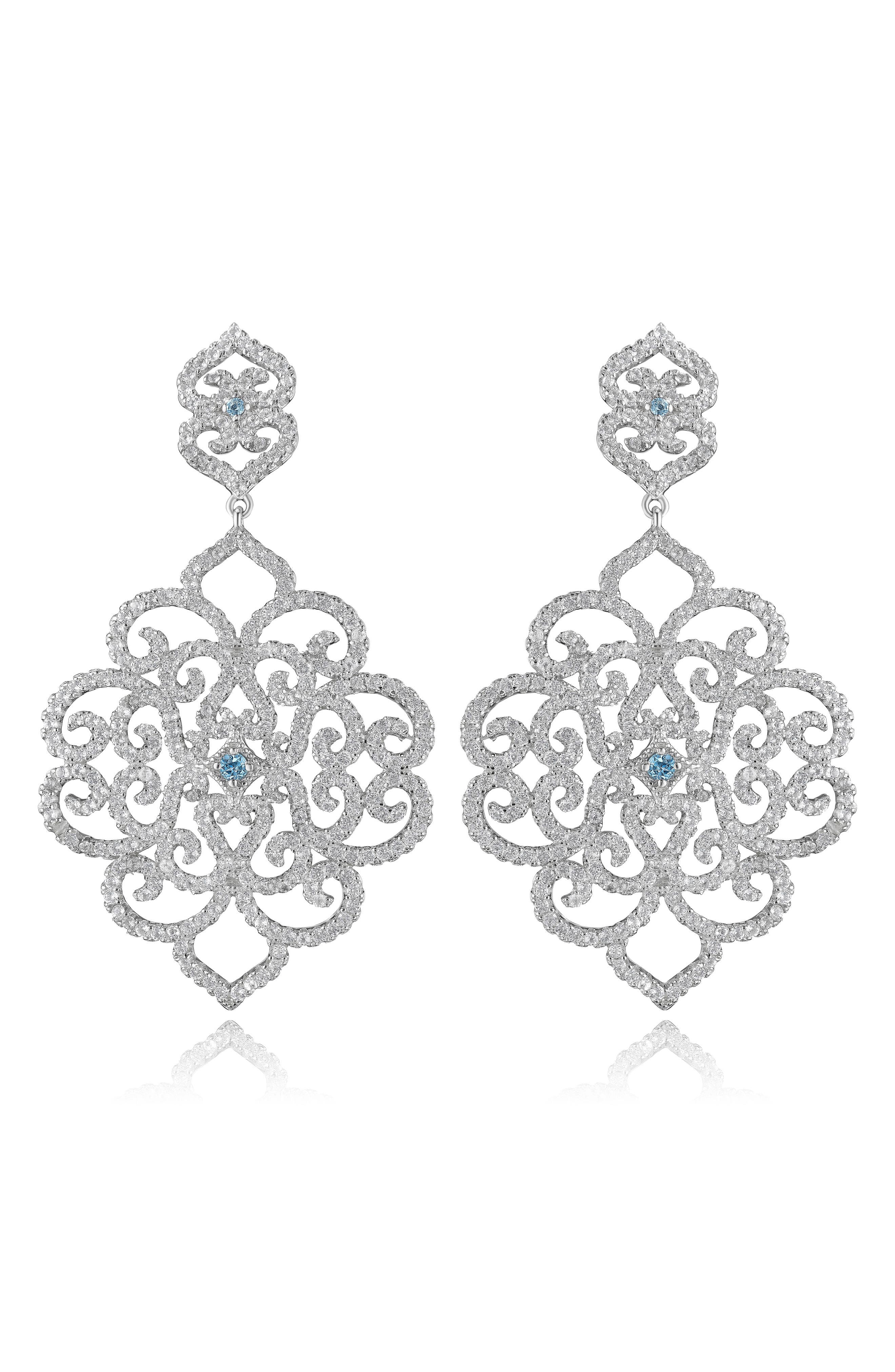 House of Frosted Topaz Drop Earrings