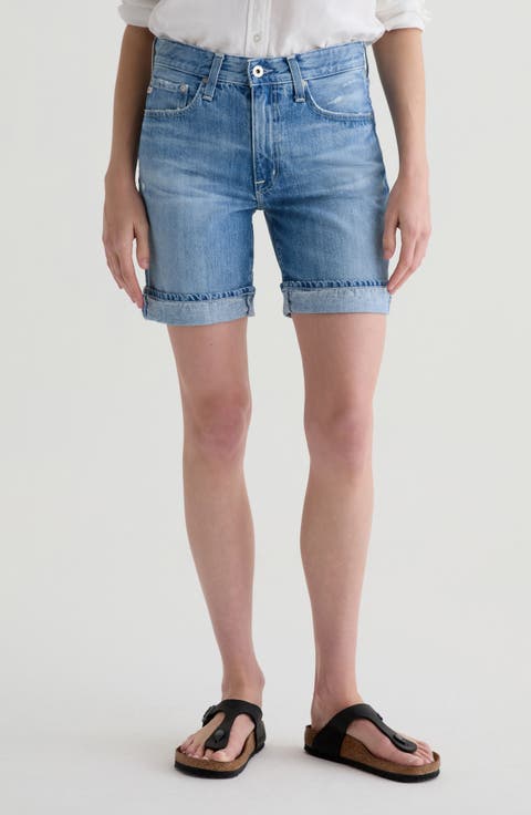 Ex-Boyfriend Distressed Cuffed Denim Bermuda Shorts (17 Years Divergent)
