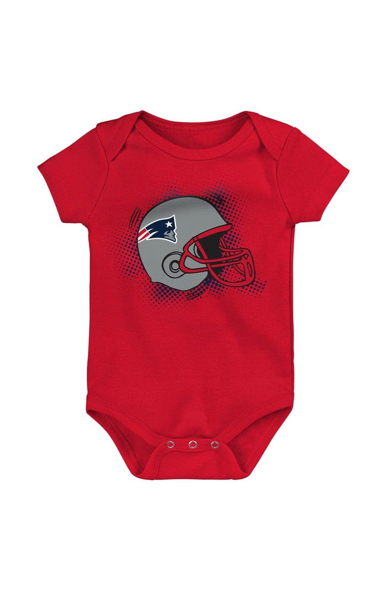 Outerstuff Infant Navy/Red/Heathered Gray New England Patriots 3-Pack Game On Bodysuit Set, Alternate, color, 