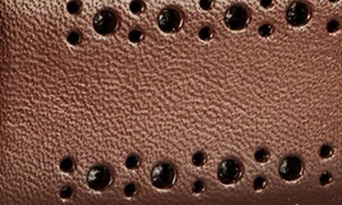 Allen Edmonds Manistee Brogued Leather Belt In Brown
