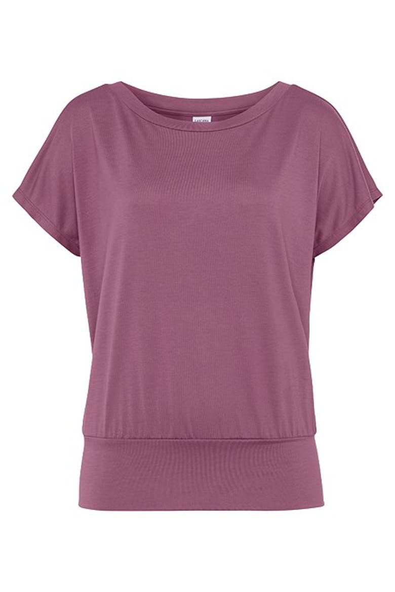 Women's Fitted Waistband Top, Alternate, color, Berry