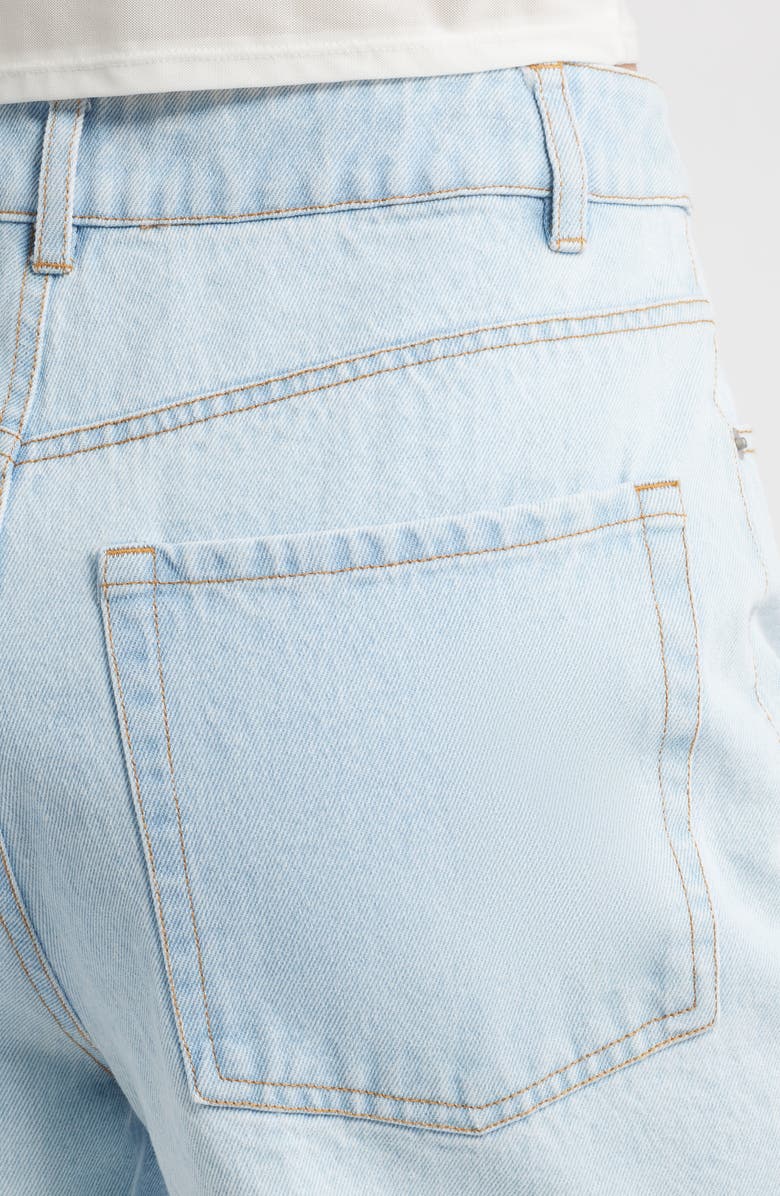 WAYF Rowan Denim Drawstring Shorts, Alternate, color, Light Wash