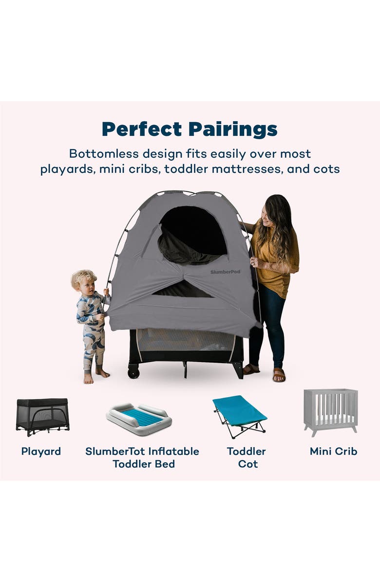 SlumberPod Blackout Sleep Tent & Portable Fan Set, Alternate, color, Gray