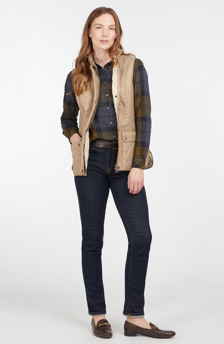 Barbour Wray Fleece Lined Nylon Vest, Alternate, color, 