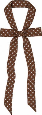 OLAH Le Petit Dot Silk Hair Ribbon Scarf