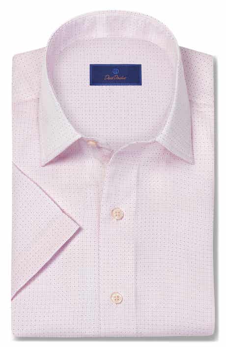David Donahue Micro Print Short Sleeve Shirt