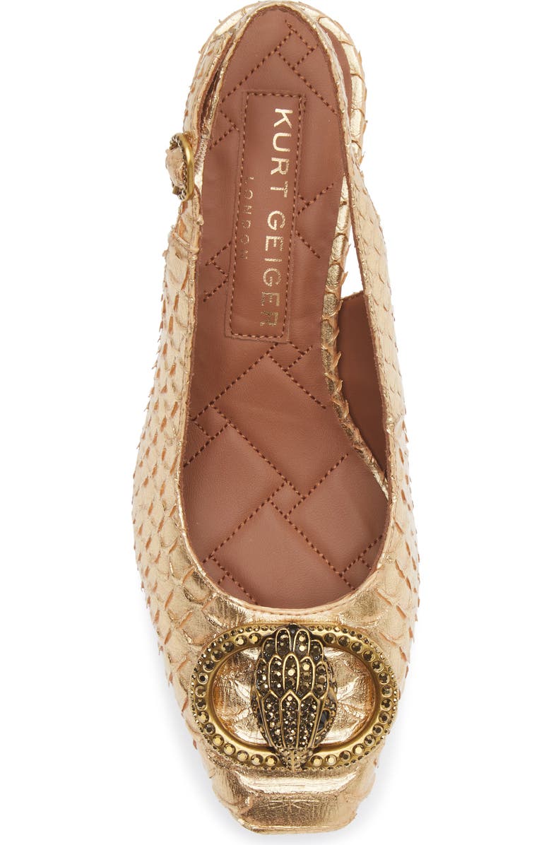 Kurt Geiger London Chelsea Block Heel Slingback Pump, Alternate, color, Gold