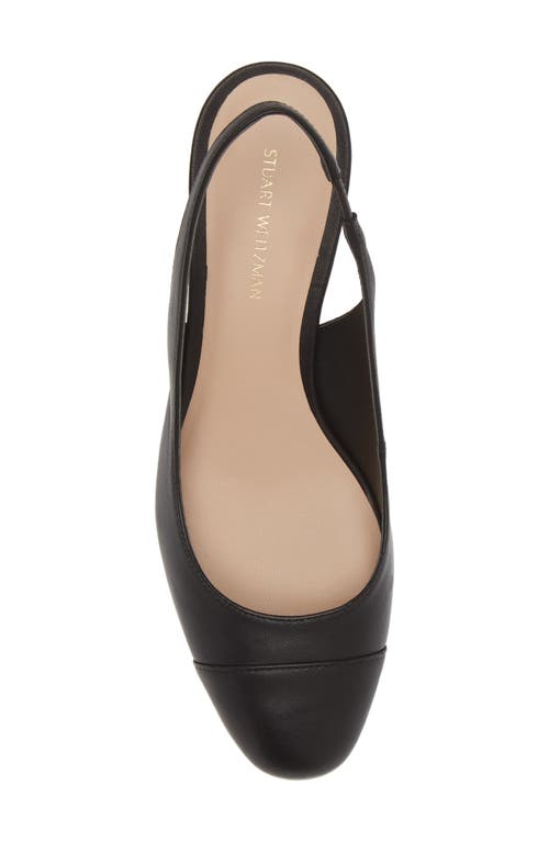 Stuart Weitzman Pearla T-strap Slingback Sandal In Black
