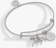 Alex and Ani Horse Rope Textured Charm Bangle Bracelet