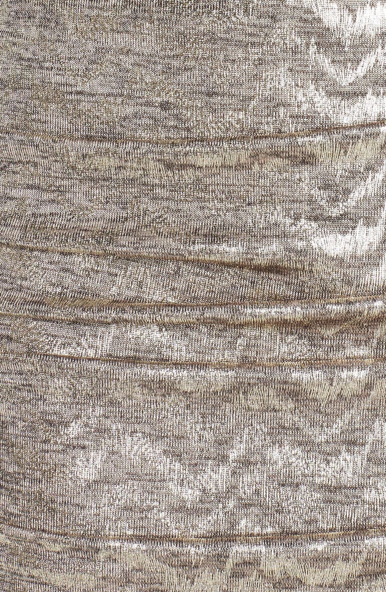 Vince Camuto Metallic Jersey Body-Con Dress, Alternate, color, Gold