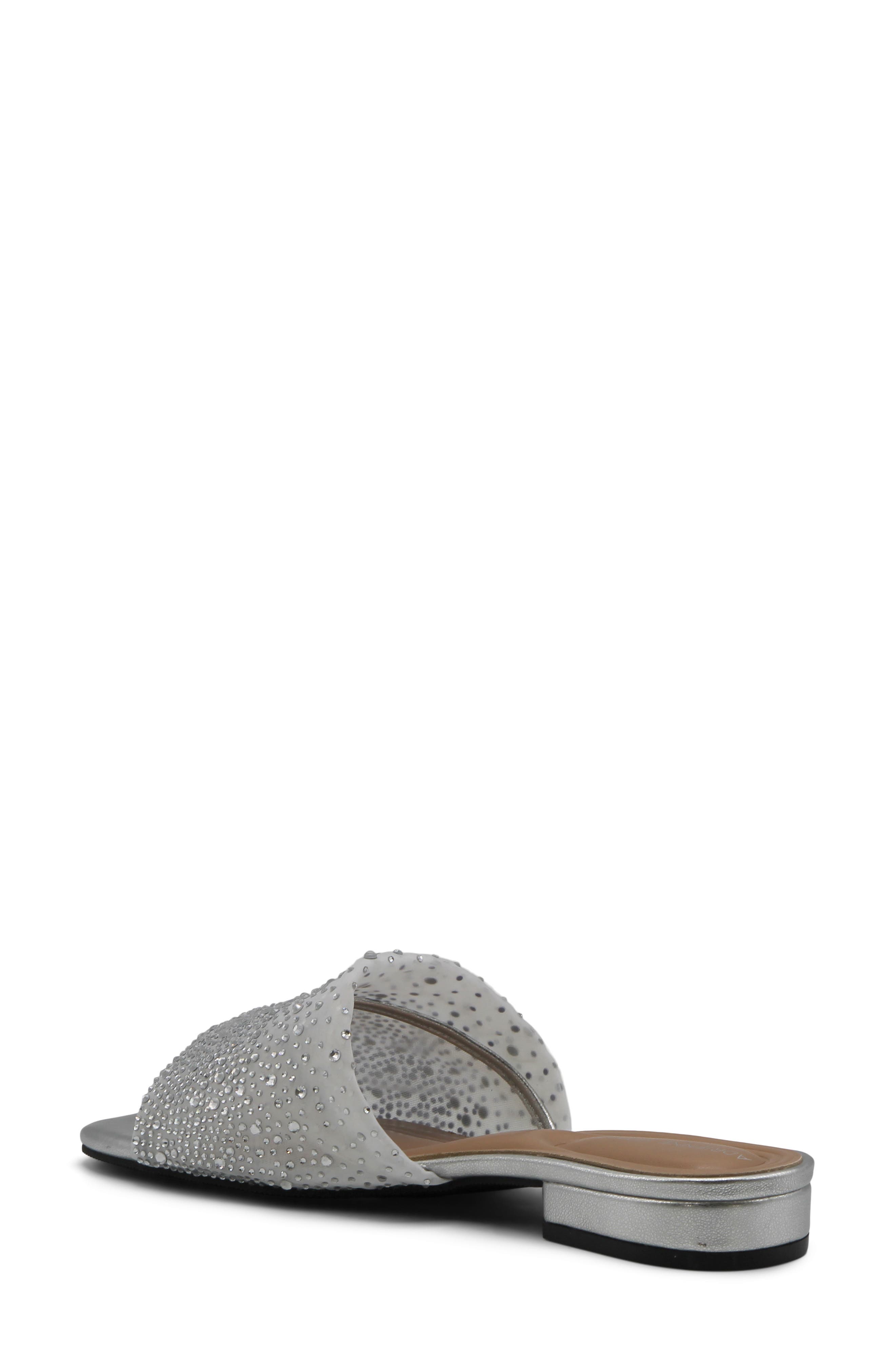 Adrienne Vittadini Primace Slide Sandal, Alternate, color, Silver