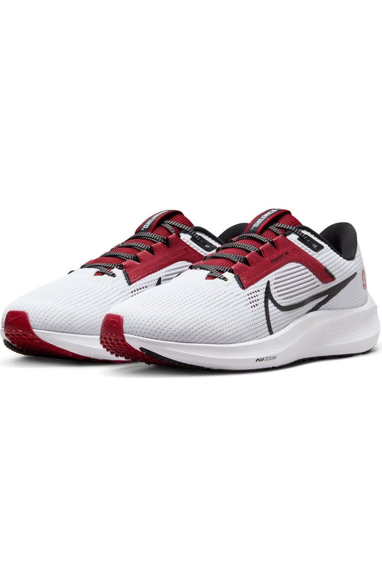 Nike Unisex Nike White Stanford Cardinal Zoom Pegasus 40 Running Shoe, Main, color, White