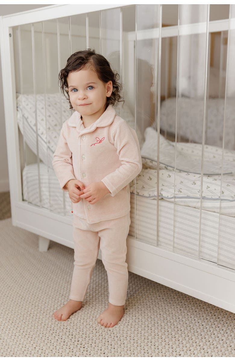 Ely's & Co. Velour Stripe Collection - Pajama, Alternate, color, Light Pink