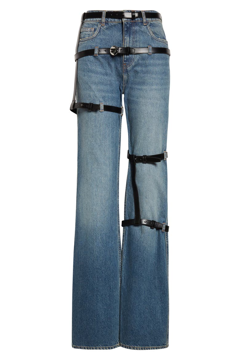 Multibelt Straight Leg Jeans, Alternate, color, BLUE VINTAGE BLU