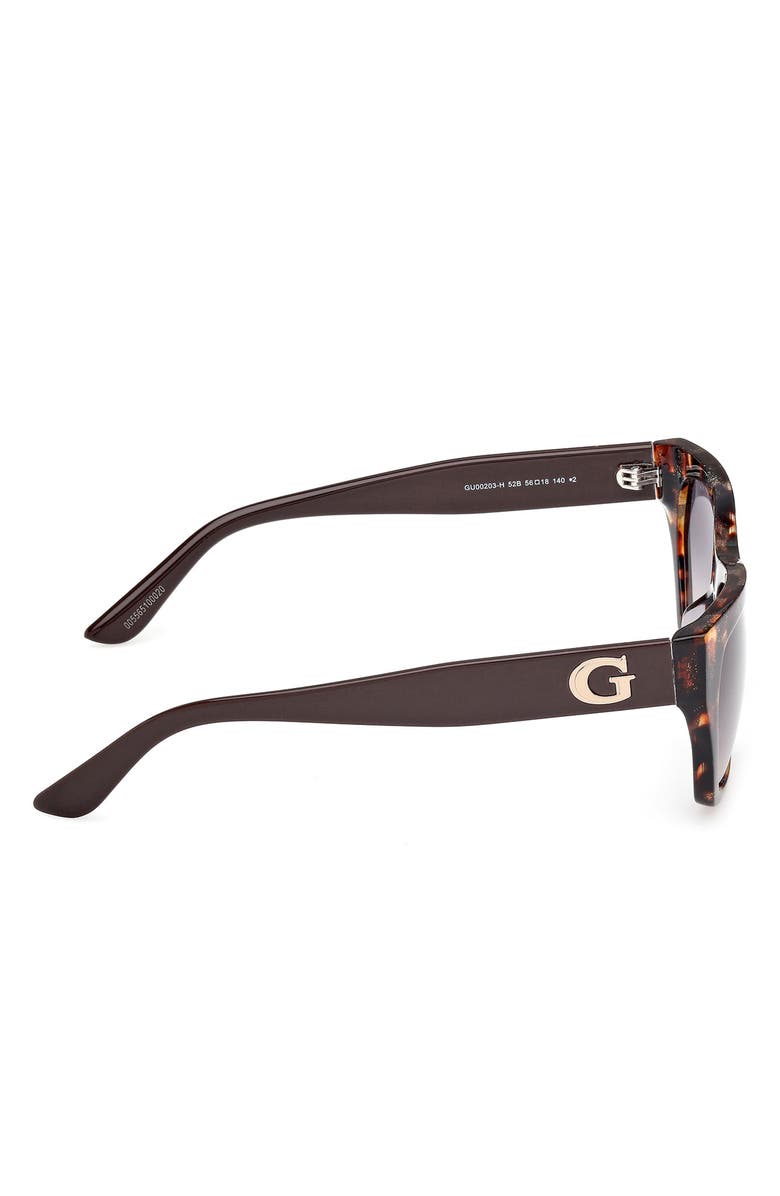 GUESS Geometric Sunglasses, Alternate, color, Dark Havana / Gradient Smoke