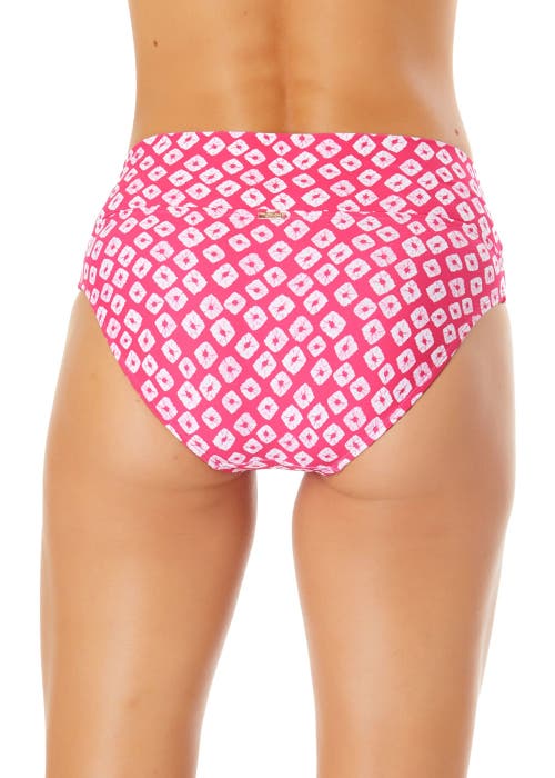 ANNE COLE PALM CHIC SOFT BAND MID RISE BIKINI SWIM BOTTOM