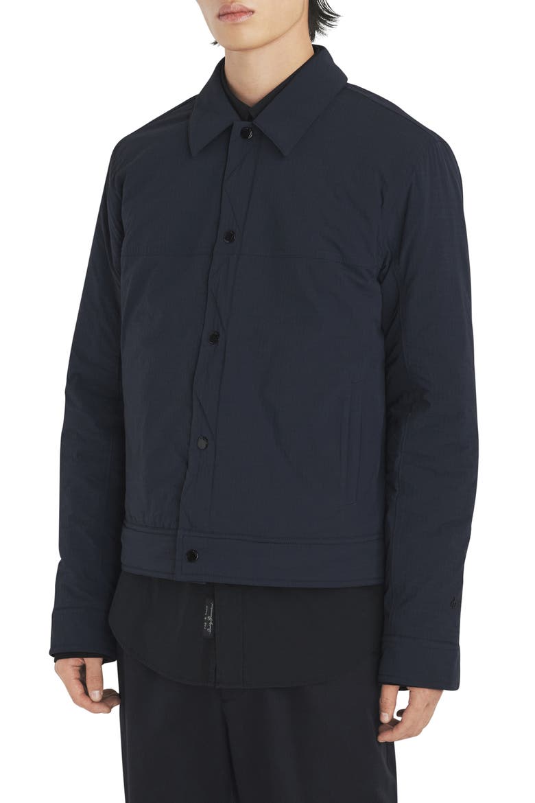Owen Down & Feather Fill Trucker Jacket, Main, color, NAVY